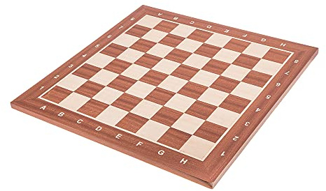 Square - Professionelles Schachbrett aus Holz Nr. 6 Mahagoni - Feld 58 x 58 mm - Schachspiel aus Holz