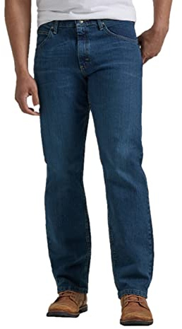Wrangler Authentics Men's Classic 5-Pocket Relaxed Fit Flex Jean Military Blue Flex 38W x 34L