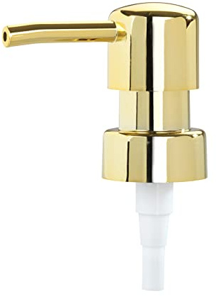 WENKO Ersatzpumpkopf für Seifenspender Gold Rund, Ersatz Seifenpumpe für Seifenspender zum Austauschen, aus Kunststoff, für Gewinde von ø 28 mm