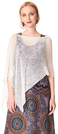 Controcorrente Donna Adulto Abito Poncho Cocco 38 Tinta unita Scollo rotondo Swing Cardigan Pull on Senza spalline Occasione Cerimonia Autunno Inverno