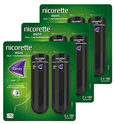 NICORETTE Spray mit mint Geschmack – Rauchen aufhören mit Nikotinspray – 1 Spray ersetzt bis zu 150 Zigaretten – zur Raucherentwöhnung