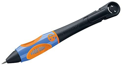 Pelikan Griffix Bleistift, Automatischer Bleistift für Linkshänder, Ergonomischer Griffbereich, Minenbleistift, HB-Stift, Ideal zum Schreibenlernen für Kinder, 3 Bleistiftminen im Set, Schwarz