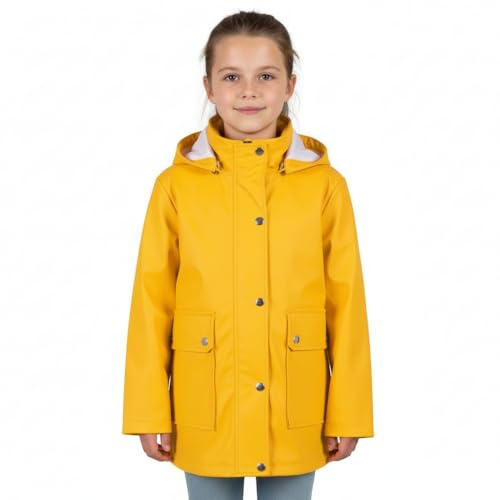 A2Z 4 Kids PU Raincoat Jackets Windbreaker Waterproof Raincoat 625 Yellow 9-10