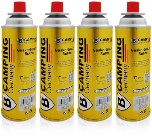 Deuba® Gaskartuschen 227g 16x Set Butangas Kartusche MSF-1A Bajonett für Campingkocher Gas Kartusche Camping Grill Brenner Campinggas Kartuschen Set