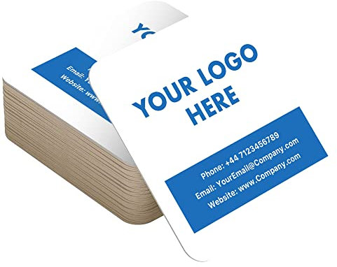 Personalised Corporate Drinks Mats Pack of 48 Card Coasters for Promotional Events - Add Your Logo/Text