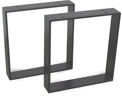 modernLOFTart Bankbeine Tischbeine - DIY Möbelfüße 80x10cm Anthrazit - Moderner Industrie-Look für Ihr Wohnzimmer - Metall Industrial Tisch Bank Sitzbank Couchtisch Kufen - Breite 30cm, Höhe 42cm