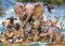 Jigsaw Puzzles for Adults 1000 Piece Animal Kingdom 27.56 x 19.69 Inch Elephant Puzzles for Adults Educational Challenge 1000 Pieces Rhinoceros Zebra Giraffe Puzzles