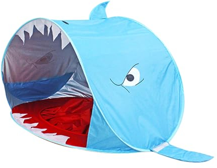 Xafrstyu Pop-Up-Baby-Strandzelt, Tragbares Kinder-Schatten-Pool-Zelt, Baby-Sonnenschutz, UV-Schutz, Wasserdicht, Strand-Schatten, Sonnenzelt mit Baby-Pool für Kinder Im Freien (Blau)