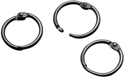 SPRINTIS Buchringe 14 mm, schwarz, 100 Stück, Buchbinderinge (offengeliefert) für Buchbindereien oder zum Binden von Dokumenten &Lernmaterial