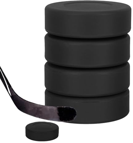 Hallenhockey-Pucks,Eishockey-Pucks zum Üben,4 Stück -Eishockey-Trainingspucks | Bodenhockey-Pucks in offizieller Regulierungsgröße zum Üben und für das klassische Training für Erwachsene und Kinde