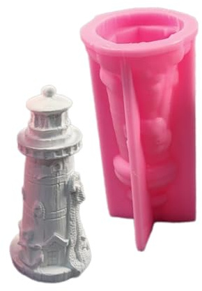 Silikonformen Leuchtturm-Statue für Heimdekoration, Epoxidharz, Gips-Silikonformen, Fondant-Silikonformen