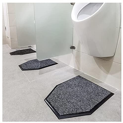 Tapis urinoir antidérapant absorbant l'eau et désodorisant, tapis commercial durable pour toilettes pour hommes (gris clair, 40 x 50 cm)
