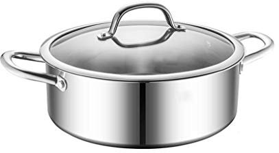 Stainless Steel Stockpot,Stockpot, 304 Stainless Steel Pot Thickened, 28cm / 30cm / 32cm, Universal Gas Cooker, Silver (Size : 28cm*10cm)