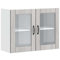vidaXL Kitchen Wall Cabinet - Lucca Grey Sonoma - Glass Door - Modern Style - Engineered Wood - 80x31x60 cm - Wall Mounted - Ample Storage - Easy Maintenance