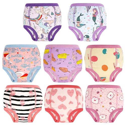 MOEMOE Baby potta träningsbyxor 8 stycken baby träningsbyxor pottträning underbyxor barn för flickor 2 år
