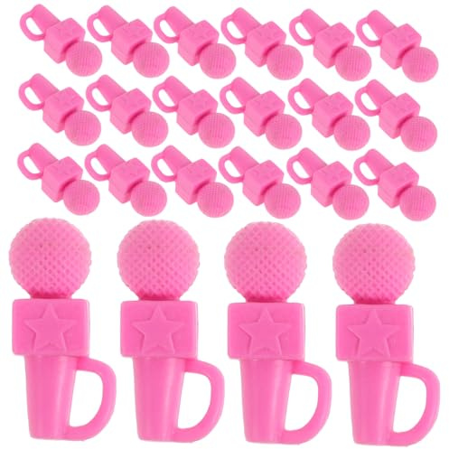 Warmhm 50pezzi Microfono Karaoke Mini Rosa Per Portatile Per Ragazze Microfono Strumento Per e