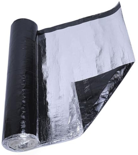 Bardeau Rouleau Bitume pour Toiture Adhésif, Bande Etancheite Toiture, Ruban de Réparation, Scotch Etanche Eau, Scotch Aluminium, Imperméable Rouleau étanchéité de Toiture(0.5x15m)