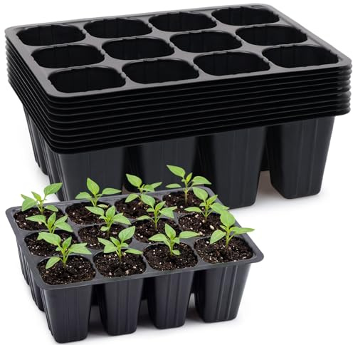 HJ-fuzhou Plateau de Germination Réutilisable 120 Cellules avec Mini Serre, Kit de Culture Intérieur et Propagateur pour Semis, Herbes Aromatiques et Plantes, Accessoire Jardinage Éducatif