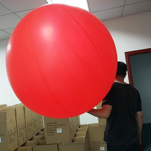 2 st stora latexballonger för festdekorationer, rund 183 cm form för födelsedag, bröllop och evenemang användning uppblåsbar med luft eller helium