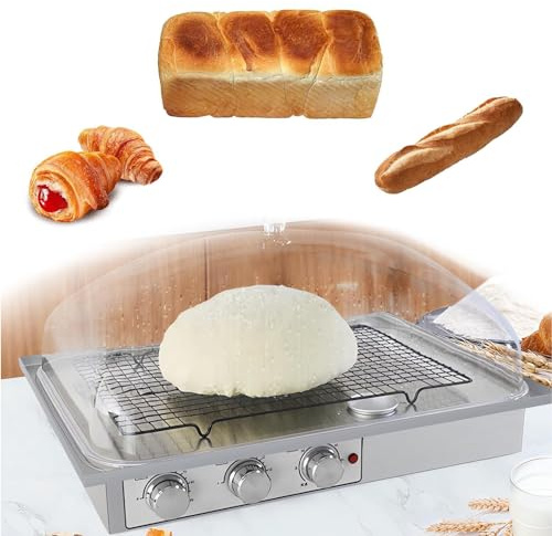 Brotgärmaschine mit Timer und Heizung, Einstellbare Temperatur Teigproofer für Pizza und Brot Herstellung