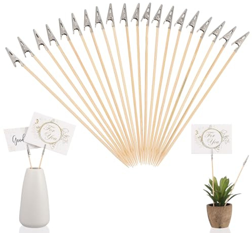 Générique 100 Pcs Pinces Crocodiles en Alliage avec Brochettes Bambou pour Outil de Modélisation, Maintien Précis en DIY et Spray de Maquettes