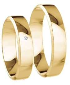 Verlobungsringe Eheringe Trauringe Partnerringe 2 Ringe in 333 Gold *MIT PROFIL AUSWAHL* Klassische Ringe (Profil 7)