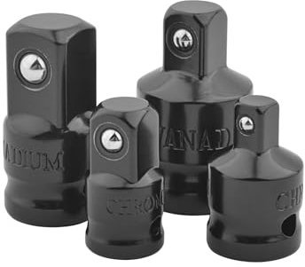 Gunpla 4 Pieces Impact Adapter and Reducer Set Socket Converter Adaptor Ratchet, Reducing Wrenches and Drills in Auto and Construction Work Cr-V