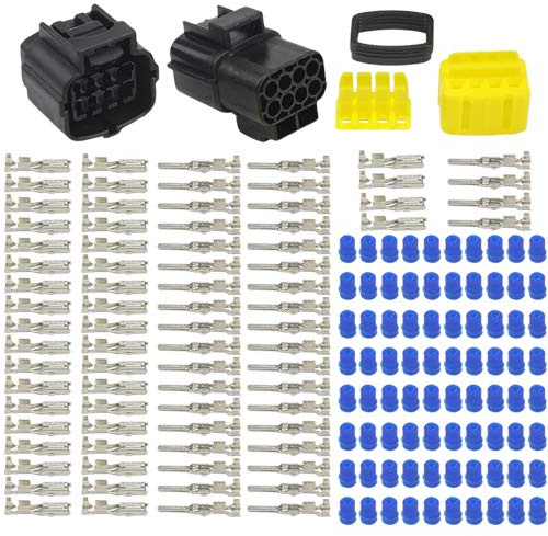 WMYCONGCONG 3 Kits 8-poliger wasserdichter elektrischer Anschlussstecker für Automobile (8-polig)