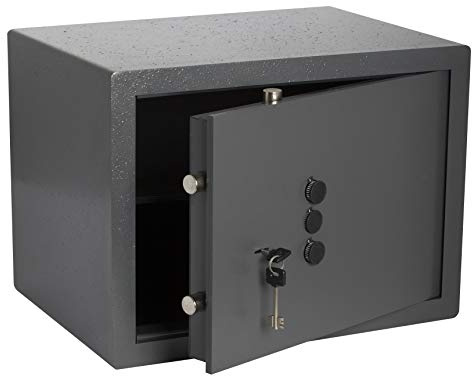 Bricard 82534 Coffre-Fort à Clé + Boutons 36x40x30cm à Poser - 24kg - 19, 7L, Noir