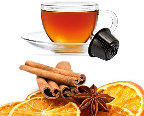 Kickkick Tisana Arancia e Cannella Compatibili Nescafe Dolce Gusto - Infuso in Cialde - 32 Capsule