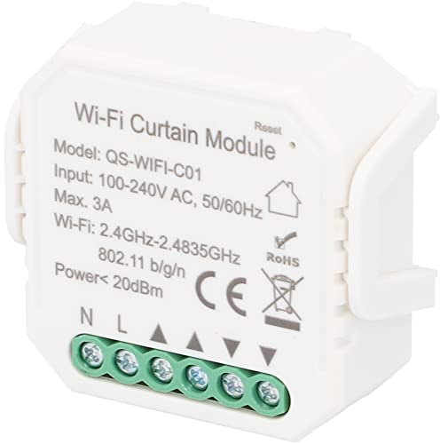 UNITEC WiFi Jalousie Modul Unterputz mit Gratis fürs Smartphone und Sprach-und App-Steuerung, weiß, 220-240 V, 3 A, 2.4 GHz, 46 x 46 x 18 mm