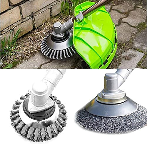 Hmpet Spazzola per Decespugliatore,Circolare Testa Decespugliatore per Erba Giardino Tosaerba Testa per Utensile per Tagliaerba Disco da Diserbo Rimuovi Erbacce Muschio E Rovi del Giardino,6inch