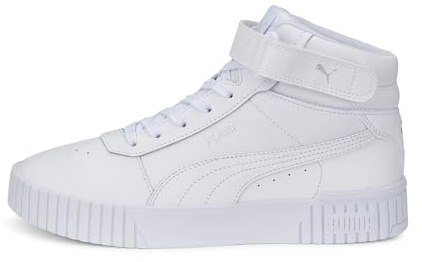 PUMA Dam Carina 2.0 Mid Sneaker, Puma vit Puma Vit Puma Silver, 41 EU