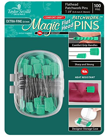 Taylor Seville Magic Flachkopf-Patchwork, extra fein, .4, 100 Stück