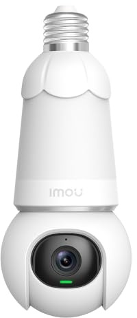Imou Ampoule Camera Surveillance WiFi Exterieure sans Fil 3K(5MP), PTZ Caméra Extérieure IP, Détection de Personne AI, Suivi Intelligent, Vision Nocturne Couleur 30M, Audio Bidirectionnel
