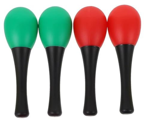 DEVICE OF URBAN INFOTECH Coctelera de huevos con asa, de plástico, instrumentos musicales de percusión de mano para niños, juguetes de aprendizaje de música, pintura de bricolaje, agitadores de huevos