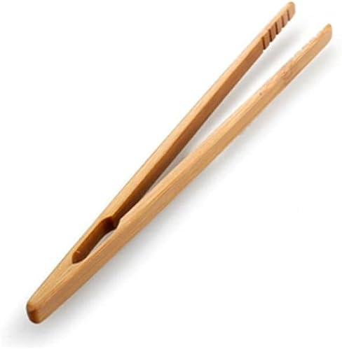 Brotzange, Holz-Toaster, Küchenzange, Obstzange für Obsttoast und Gurken, feines Handwerk, neu und beliebt, schön, 18 cm Löffel, Spatel und Paddel