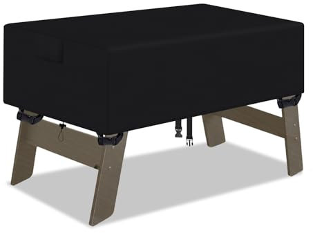 WLDGQGE Cubierta de Mesa de futbolín,Tela Oxford 600D Cubierta de futbolín,Aplicable a Mesa de futbolín,Negro, 160 x 115 x 50 cm