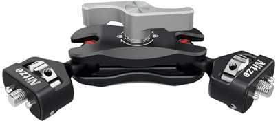 Nitze Camera Magic Arm with Double Ballheads (1/4 to 1/4 Screw with Retractable Locating Pins), Articulating Magic Arm Camera Mount Aluminum Alloy - N50-G1