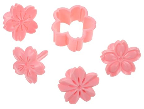 OKUMEYR Moules à Biscuits Fleur de Cerisier en Abs, Emporte-pièces à Relief, Set de Découpe pour Pâte, Accessoires Pâtisserie pour Cuisson Maison, Loisirs Créatifs