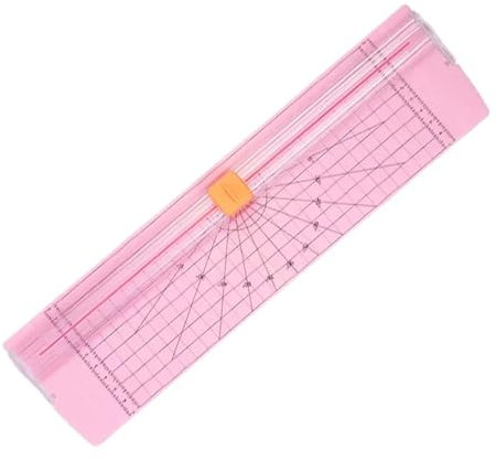 LXHZSY Schneidelineal A4-Büropapierschneider mit automatischer, sicherer, Kleiner Papierschneidemaschine for die Herstellung von Papieraufklebern und Büchern(Pink)