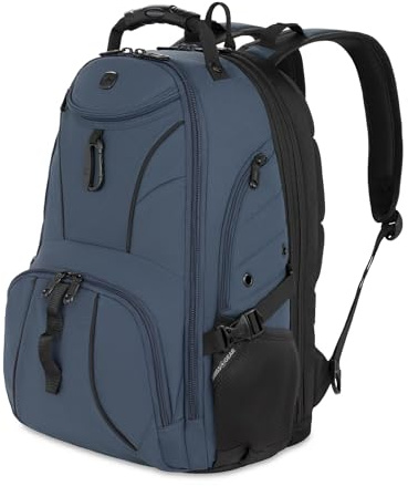 SWISSGEAR 1900 ScanSmart TSA Laptop Backpack Fits 17 Inch Laptop with RFID Protection and Tablet Pocket, Blueberry, 19-Inch