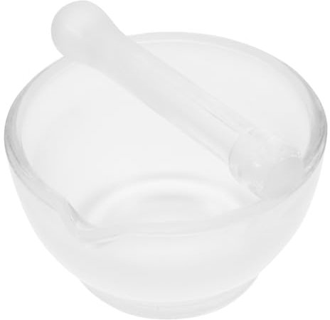 Healvian Mortai e in Vetro Per Uso in Cucina Pestello Per Condimenti Ciotola Per Macinare in Vetro Mortaio in Per Casa
