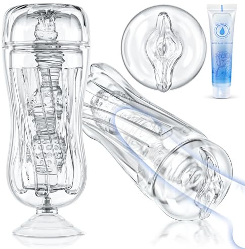 Masturbieren Taschenmuschi Sex Spielzeug - Erotisches Sexspielzeug Masturbator für die Männer Solo, Silikon Saugfuß Cup Masturbatoren Handfrei Mann Realistisch Blowjob Pocket Pussy mit Vagina Toys