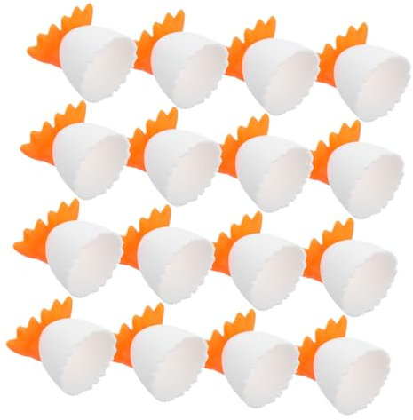 iplusmile 20 Soportes Para Huevos De Plástico Diseño De Dibujos Animados, Tazas Creativas Para Servir Huevos Duros, Soporte Estable Con Forma De Ave Para Desayuno y Exhibición