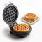 Mini Waffle Maker, Waffle Makers & Irons, Non-Stick Waffle Iron Machine, Small Compact Design, Ready Indicator Light, for Sweet/Savoury Snacks Desserts, White