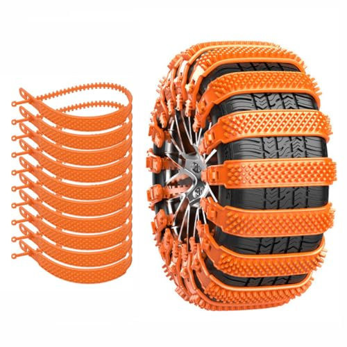 LNZKX Catene Neve Auto per Abarth 595/595 50°Anniversario/595 Turismo/595 Competizione/595 Competizione Series 3/4, Reusable Catene Regolabili Auto Fascette Cavi per Pneumatici da 165-275mm