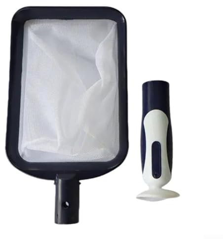 DAZZLEEX Petit filet de pêche pour piscine - Épuisette de bassin avec fixation murale - Pour piscines creusées hors sol - 32 x 13 x 10 cm
