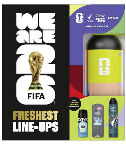 Dove, Lynx, Sure Gift Set Hydrate Water Bottle with an advanced anti-perspirant, body wash, body spray & limited edition water bottle Freshest Line-Ups for him 3 piece