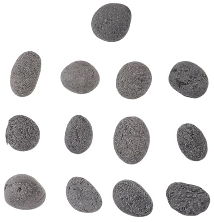 HEMOTON 1sacchetto Rocche Laviche Naturali per Braciere Rocche Decorative Riutilizzabili per Caminetti Gas Pietre da Giardino per Barbecue in Pietra e Riscaldamento da Patio